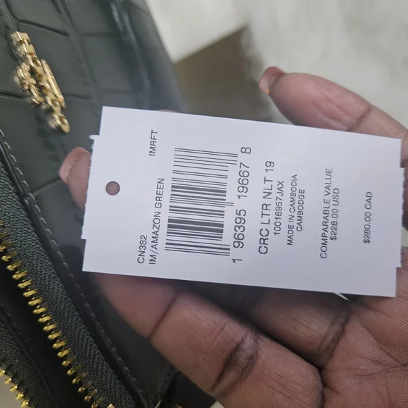 NWT Coach Nolita Green Croc-Embossed Leather Bag - Picture 4 of 7